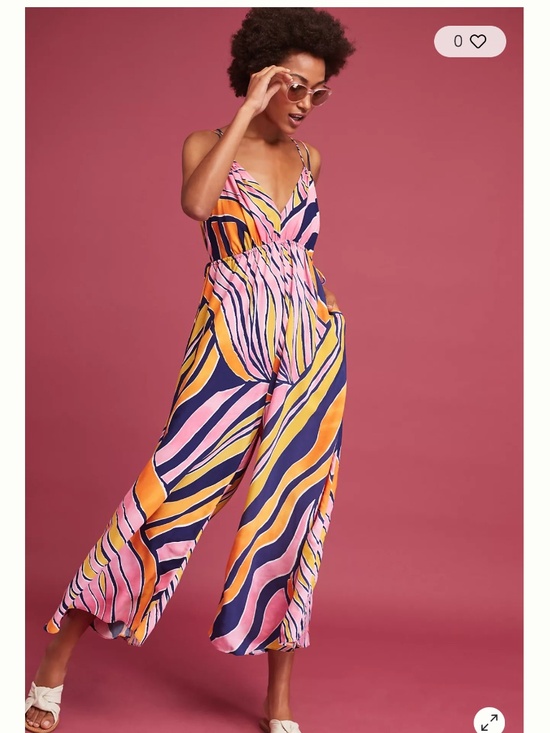 Maeve Pants - Maeve by Anthropologie Finley Wide Leg Jumpsuit Size 12